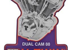 Insegna metallica motore Twin Cam V-Twin 