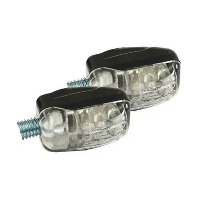 Frecce a led Picco nere lente chiara omologate Mot 