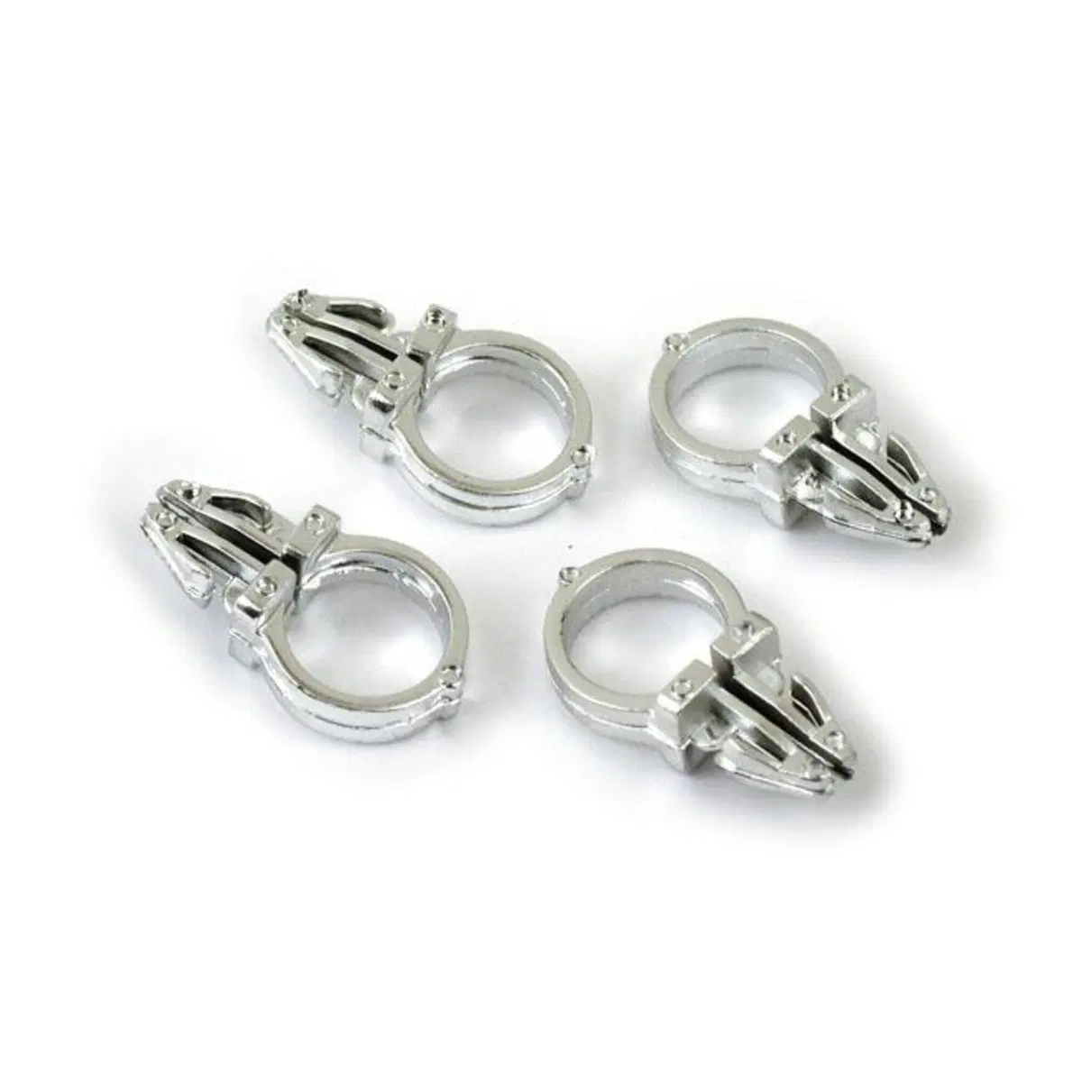 Clips ferma cavo elettrico per manubrio - cromate 