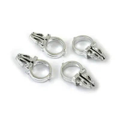 Clips ferma cavo elettrico per manubrio - cromate 