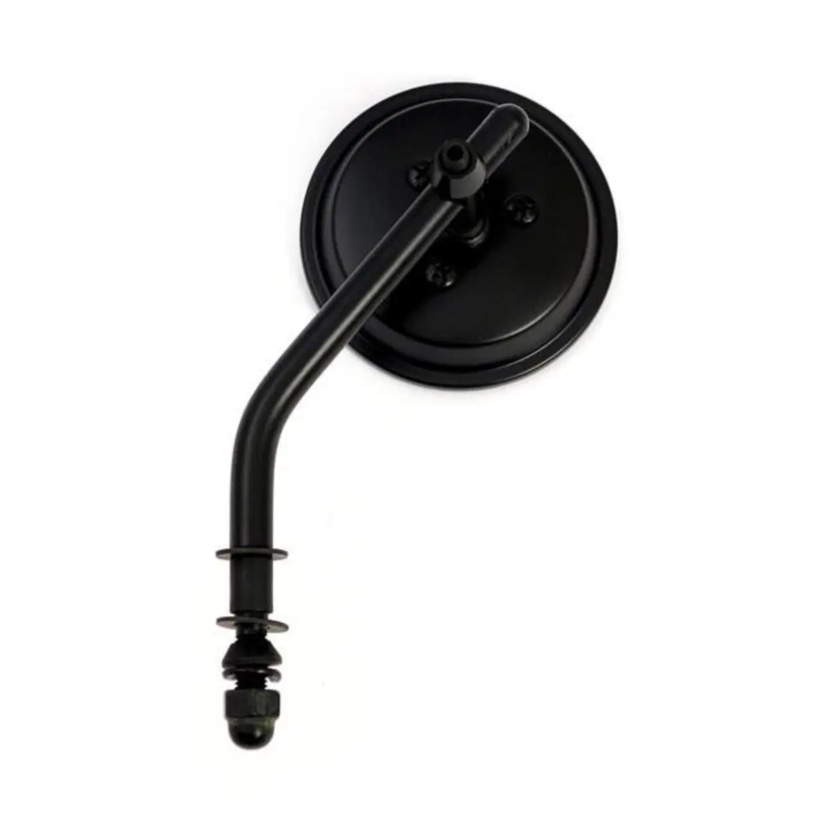 Specchietto rotondo da 3" (7.5cm) stelo corto nero 