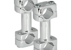 Riser Paughco Dog Bone alti 5”, cromati, Per manub