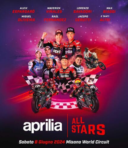 Aprilia All Stars 2024: l'8 giugno in pista a Misano con Max Biaggi, Vinales, Espargaro, Savadori e molti altri! In palio una RS 457 (5)