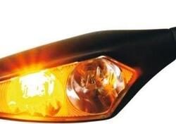 Freccia a led Kellermann Micro Rhombus nera lente