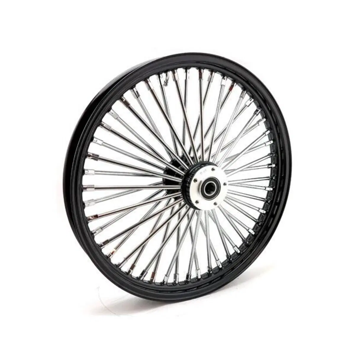 Ruota anteriore nera e cromo Big Spoke 48 raggi 21 