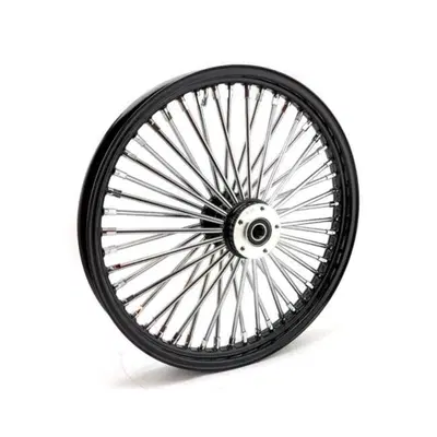 Ruota anteriore nera e cromo Big Spoke 48 raggi 21 
