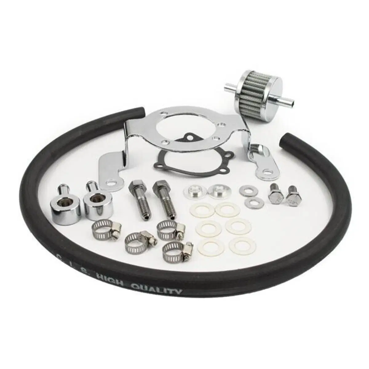 Supporto carburatore e sfiati testate cromato Per 
