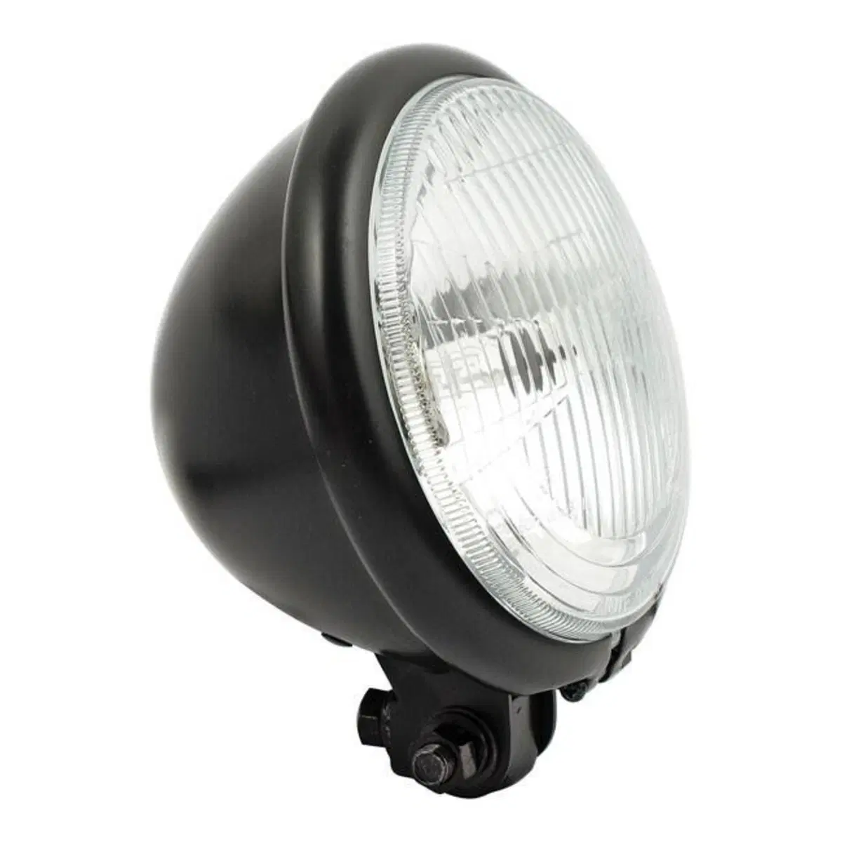 Faro anteriore 5 3/4'' Bates omologato nero Motorc 