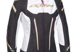 Giacca moto donna Ixon STRIKER LADY Nero Bianco Or