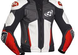 Giacca moto pelle Ixon VENDETTA EVO Nero Bianco Ro