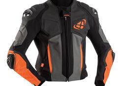 Giacca moto pelle Ixon VENDETTA EVO Nero Antracite