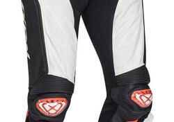 Pantaloni moto pelle Ixon VENDETTA EVO Nero Bianco