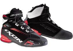 Scarpe moto Ixon BULL WP nero bianco rosso