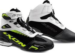 Scarpe moto Ixon BULL WP CE Nero Bianco Giallo viv