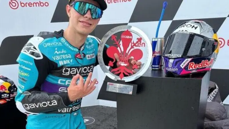 MotoGP 2024. GP d'Italia. Moto3: David Alonso &egrave; il dominatore, gara ridotta per l'incidente Farioli-Zurutuza