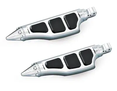 Pedaline Kuryakyn Stiletto cromate con adattatore 