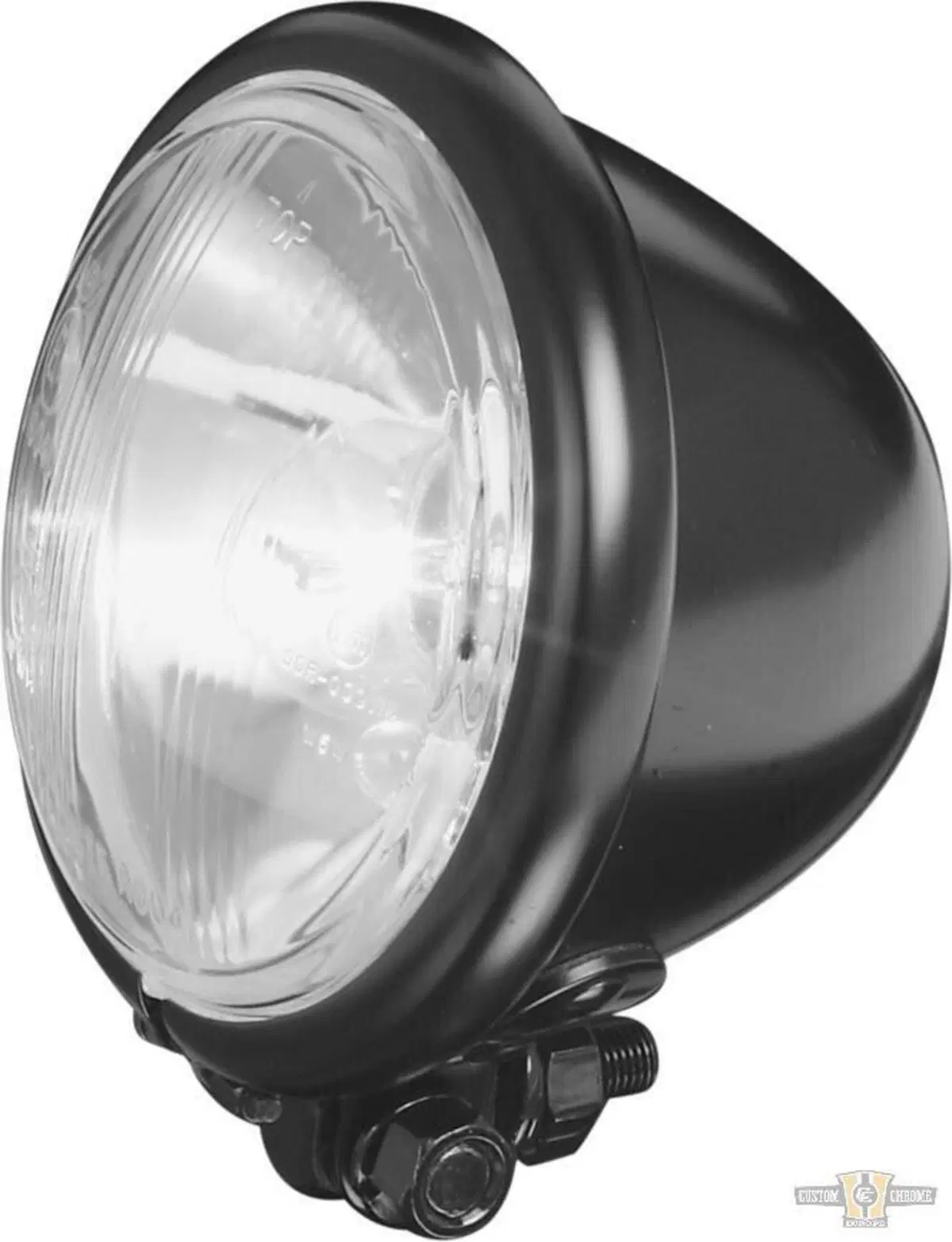 Faro anteriore 4 1/2" omologato nero Custom Chrome 