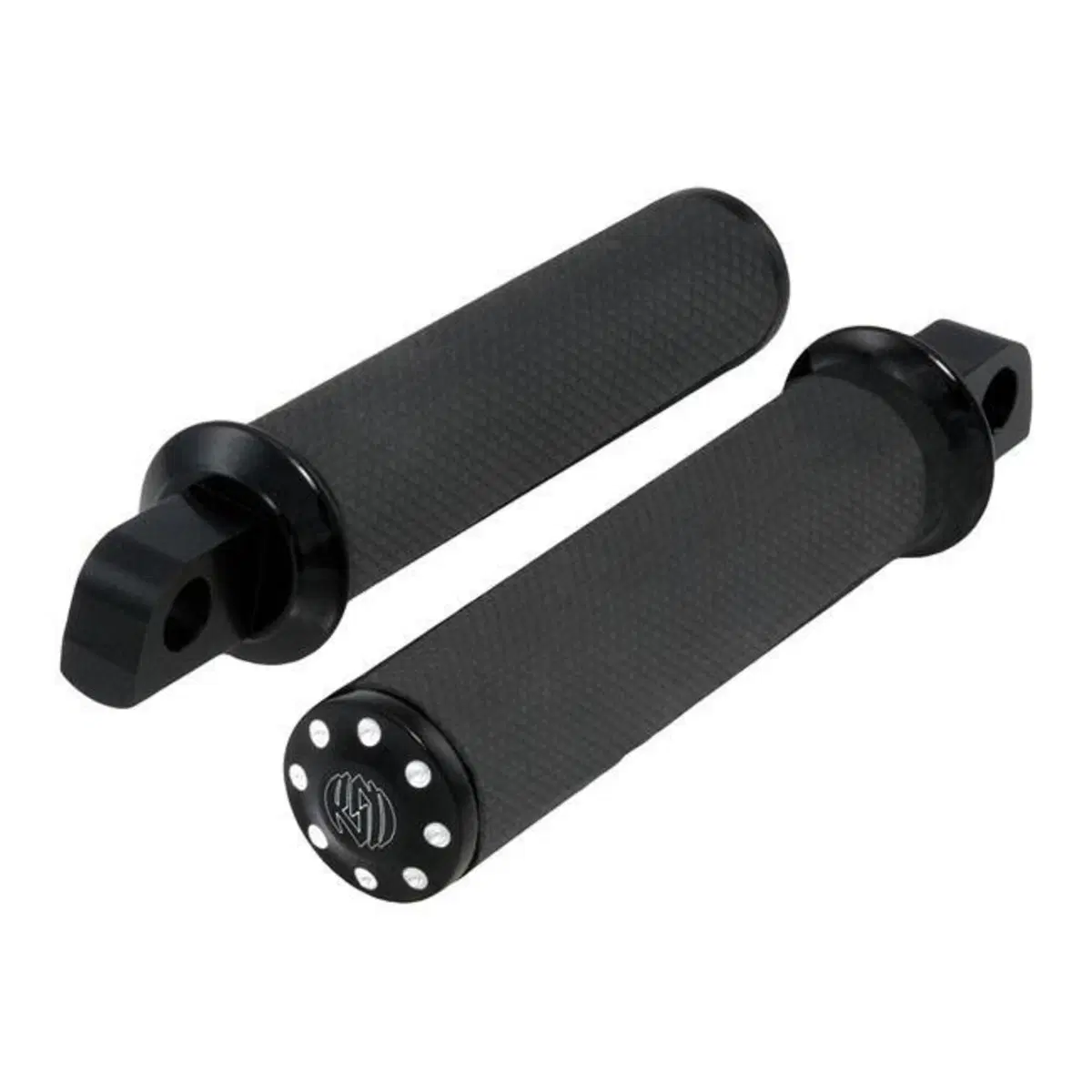 Pedaline RSD Tracker nere e cromate con attacco ru 