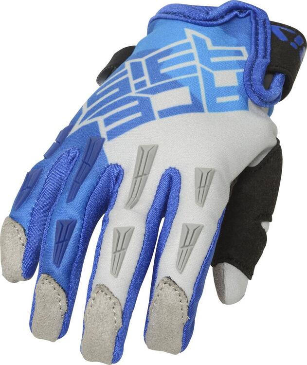 Guanti cross bambino Acerbis CE MX X-KID Blu Grigi