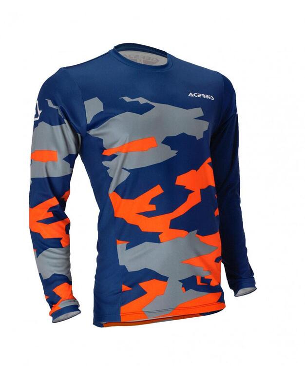 Maglia enduro Acerbis X-DURO WINTER Blu Arancio