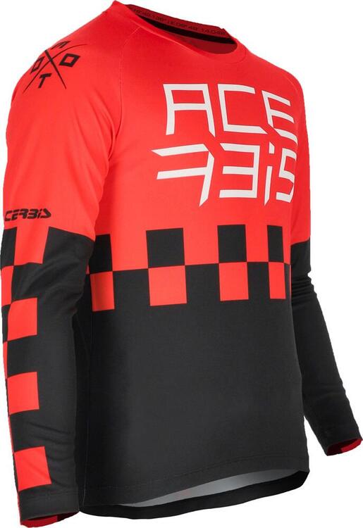 Maglia cross bambino Acerbis J-KID ONE Rosso Nero