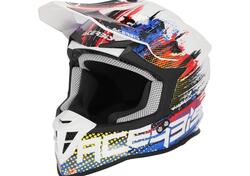 Casco cross Acerbis LINEAR 2206 Bianco Blu Rosso