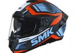 Casco integrale SMK TYPHOON THORN Nero Blu Arancio 