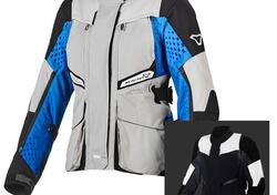 Giacca moto donna touring Macna Fusor WP Grigio ch