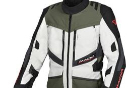 Giacca moto Macna Domane AWS Grigio chiaro Verde N