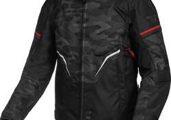 Giacca moto touring Macna Adept Nero Camo Rosso