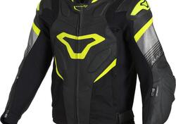 Giacca moto pelle estiva Macna Ripper Nero Neon Gi