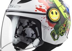 Casco jet bambino LS2 OF602 FUNNY CROCO Bianco