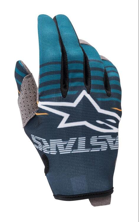 Guanti cross Alpinestars RADAR Blu petrolio Blu na