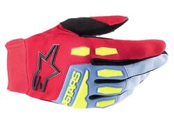 Guanti cross Alpinestars FULL BORE Celeste Rosso N