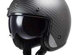 Casco Jet LS2 OF601 Bob 2 Carbon nero opaco 06