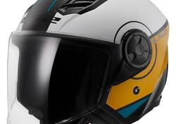 Casco Jet LS2 OF616 Airflow 2 Cover bianco marrone