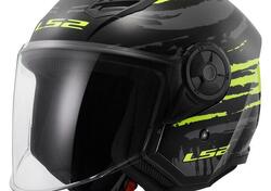 Casco Jet LS2 OF616 Airflow 2 Brush giallo