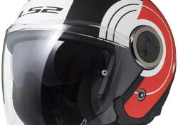 Casco Jet LS2 OF620 Classy Disko nero rosso