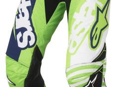 Pantaloni cross Alpinestars Techstar Venom verde f