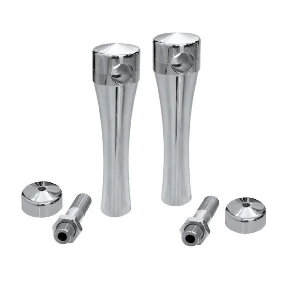 Riser Rebuffini cromati alti 6” lisci forati con p 