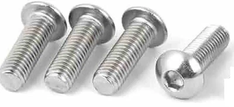 Kit 4 viti bombate in pollici per fissaggio schien 