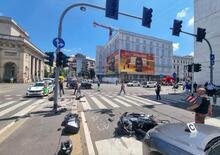 Milano, incidente tra auto e moto in piazza Oberdan: gravissimo un ragazzo