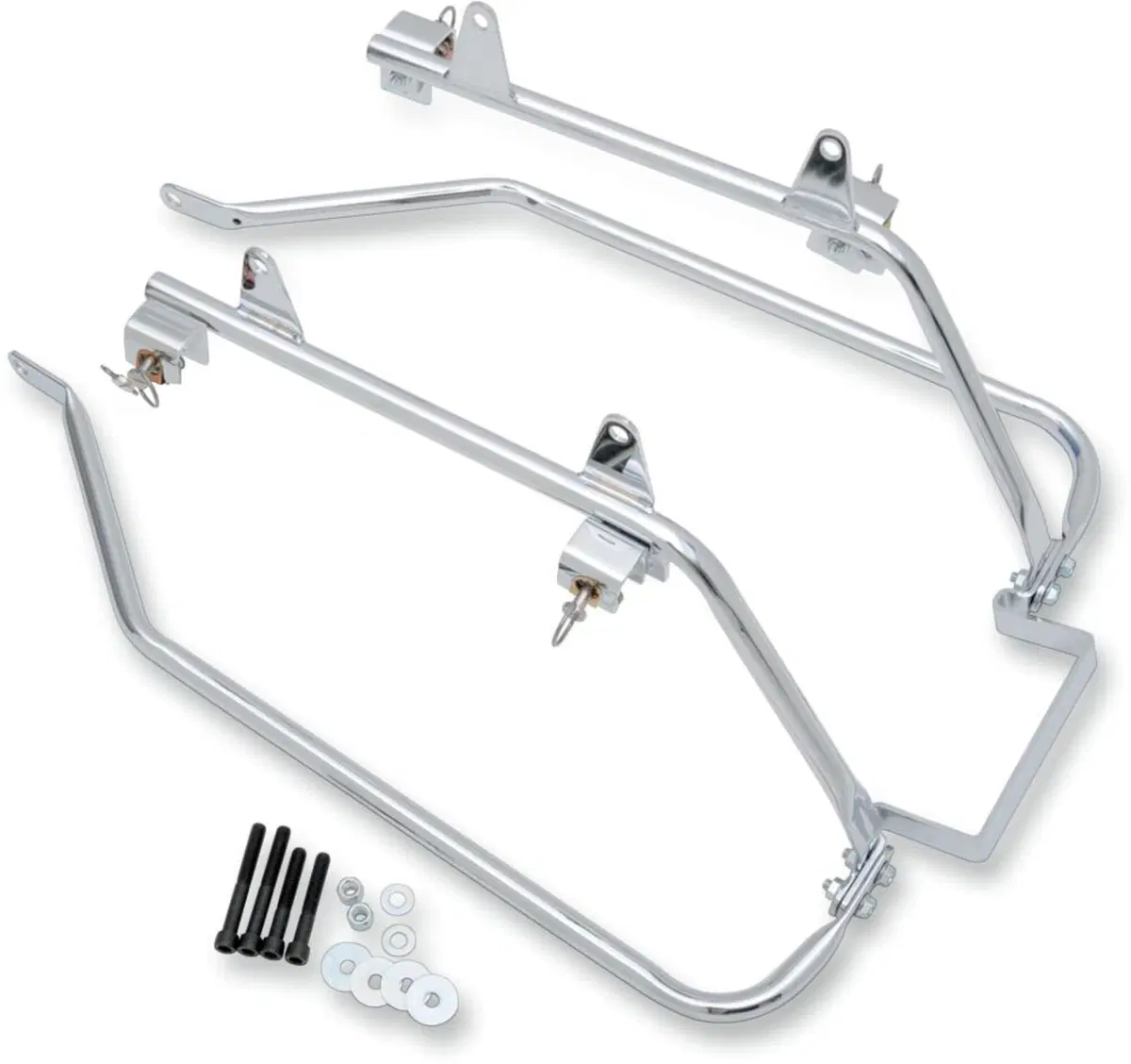 Kit supporti cromati per borse rigide per Softail 