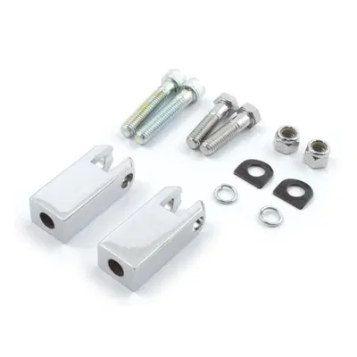 Supporti Pedaline passeggero cromati per Sportster 