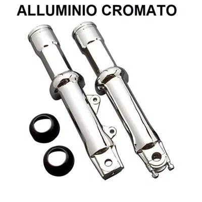 Coppia gambaletti forcelle cromati per Softail FXS 