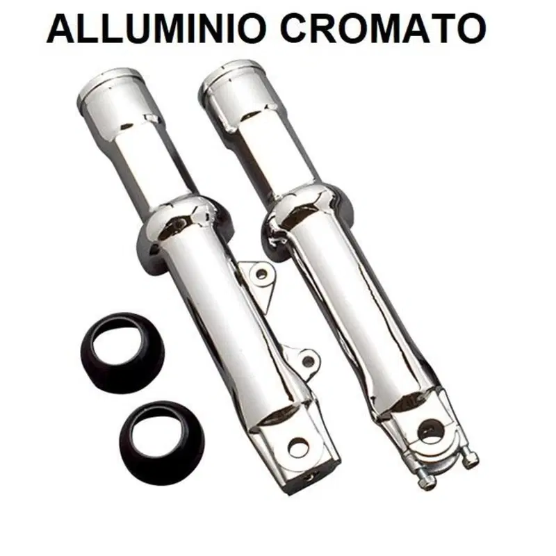 Coppia gambaletti forcelle cromati per Softail FXS 