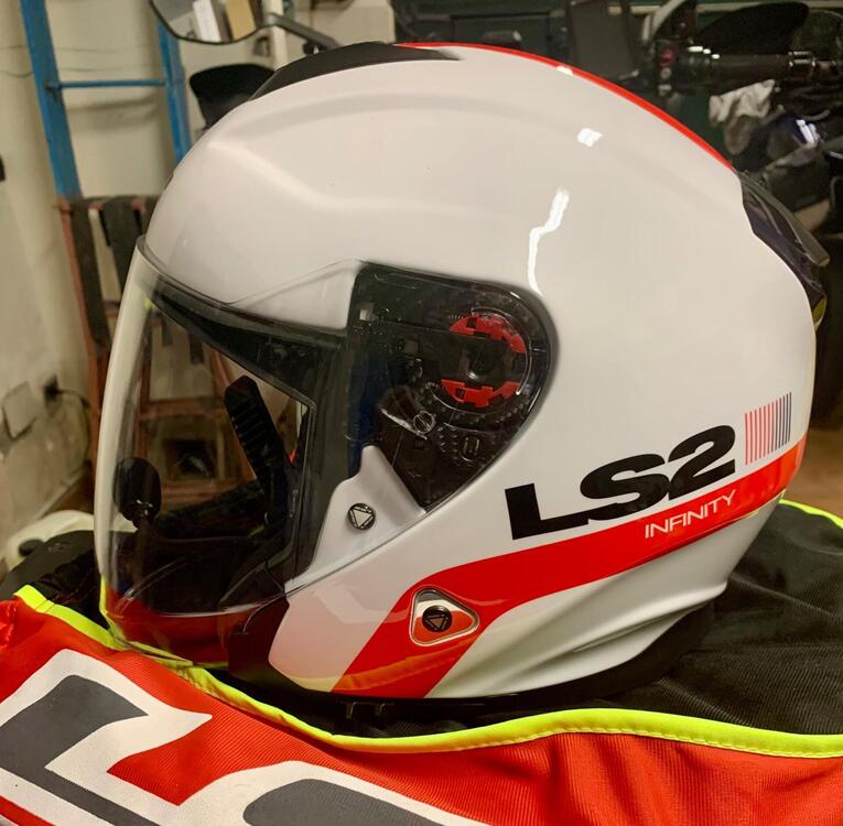 Casco jet LS2 Infinity ( fibra) con interfono Sena (2)