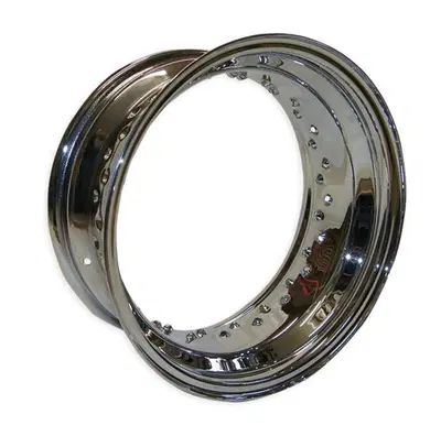 Cerchione 18x8 - 80 fori - inox lucido TTS 