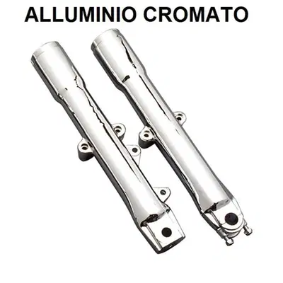Coppia gambaletti forcelle cromati per Softail FLS 