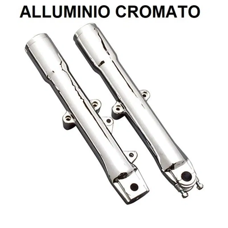 Coppia gambaletti forcelle cromati per Softail FLS 